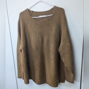 VIOLETA By MANGO Plus Size Crewneck Women Size XXL Brown Color Soft
